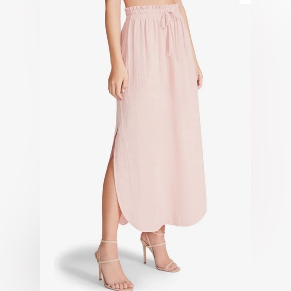 NWT BB Dakota by Steve Madden See You Later Gauze Skirt - Pale Pink - Size Small - Picture 2 of 11